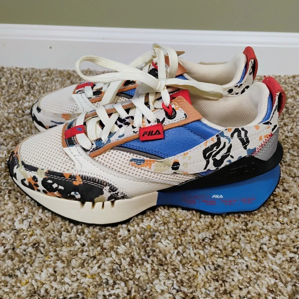 Fila Renno Animal Women's‎ Sneakers Size 6 Multicolor Retro Running Shoes